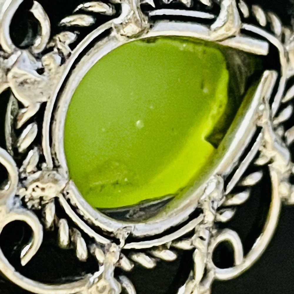 Silver and Lime Green Boho Earrings, NWOT - Picture 14 of 16
